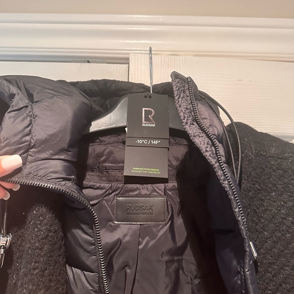 BRAND NEW LILA WOMENS WOOL BLEND JACKET WITH REMOVABLE HOODED DICKIE RUDSAK - Picture 8 of 10